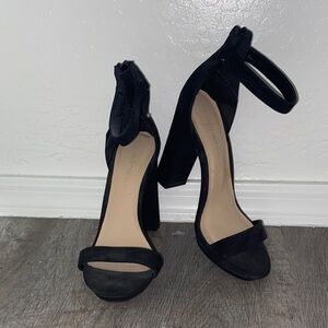 Wild Diva Black Ankle Strap Heels